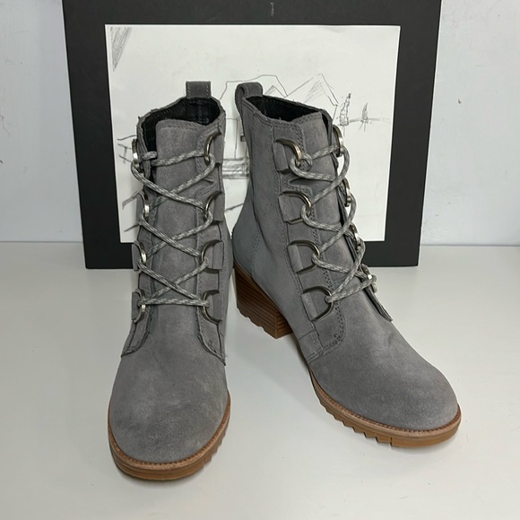 SOREL Cate Waterproof Lace-UpLug Sole Booties Women's Size EU